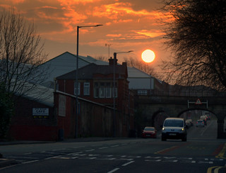 Sunrise over Fylde Road Preston - 2