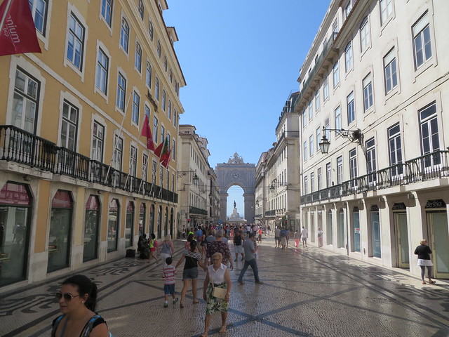 Lissabon Rua Augusta Mit Blick auf Arco da Rua Augusta