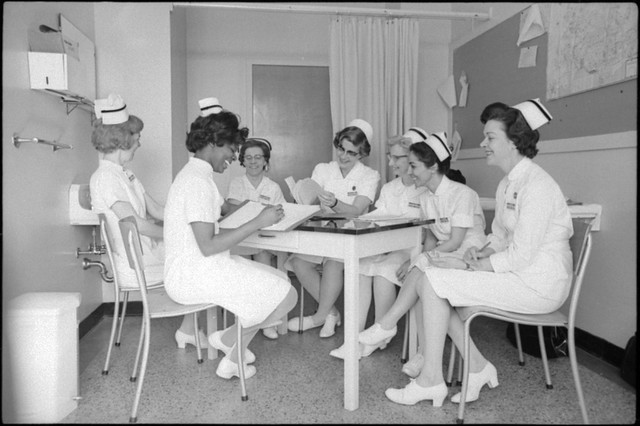 Nurses at new Mount Sinai Hospital, Toronto