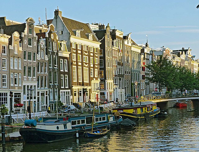 Evening beside Amsterdam Canal