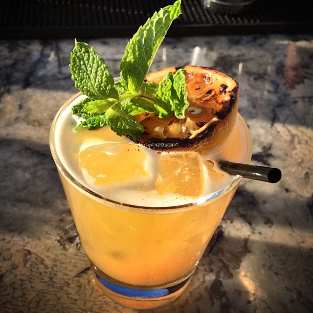 TGIT. here's to a long weekend! #whiskeysmash #cocktailhour #rooftop