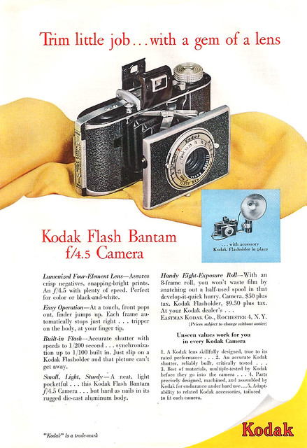Kodak Flash Bantam Camera Ad - 1948