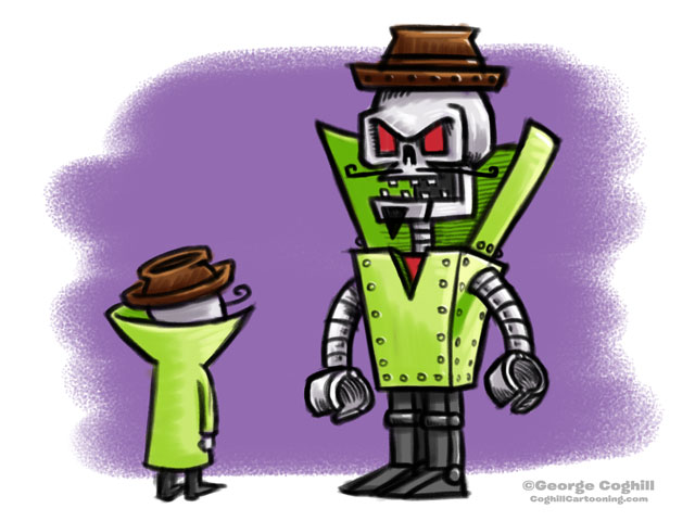 Evil Skeleton Robot Doppleganger Cartoon Character Sketch | Flickr