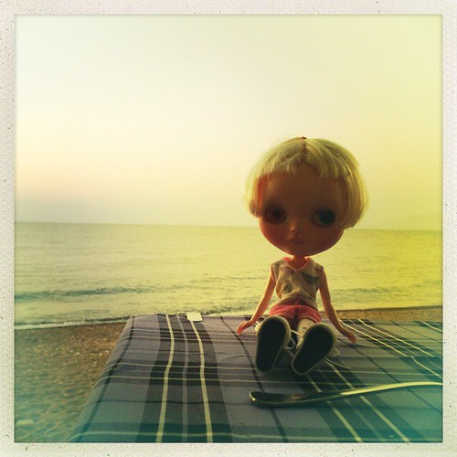 sunset sea beach doll cyprus blythe seafront custom latchi latsi