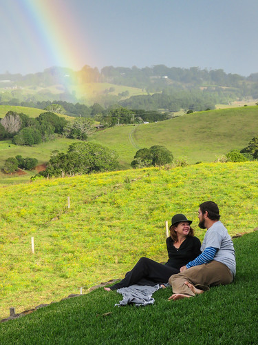 sunshine landscape rainbow couple view farmland explore lucky nsw hilltop potofgold bangalow endoftherainbow tofala