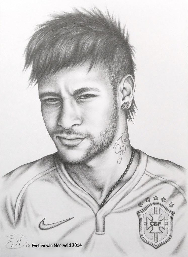Neymar Jr. Graphite pencil drawing. Neymar da Silva Santos… Flickr
