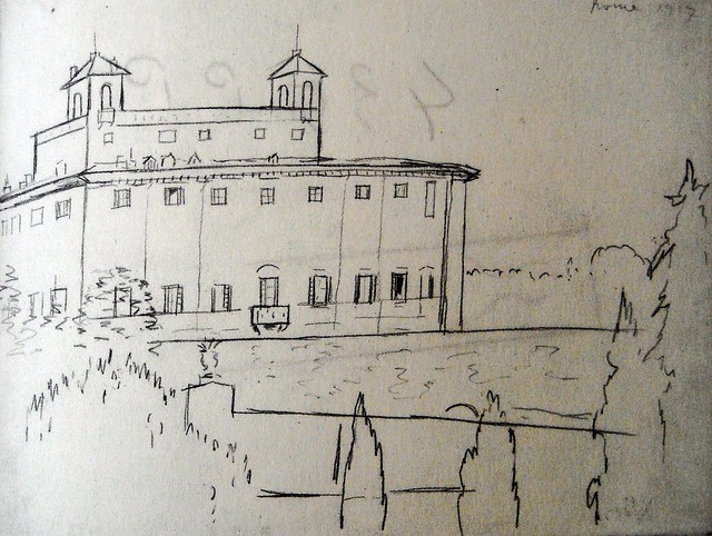 Villa Medici at Rome (1917) by Picasso - Paris, Musée Picasso