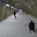 Lyžařský tunel skrz hřeben Sennigrat