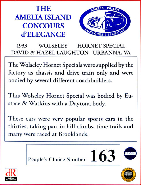 1933 Wolseley Hornet Special at Amelia Island 2014
