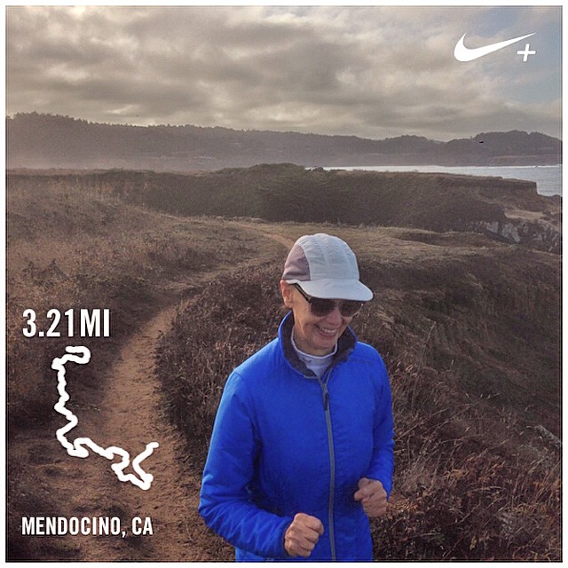 Next month's cover of @runnersworldmag. AKA Taking mom on her first trail run on the Mendocino headlands.  #nikeplus