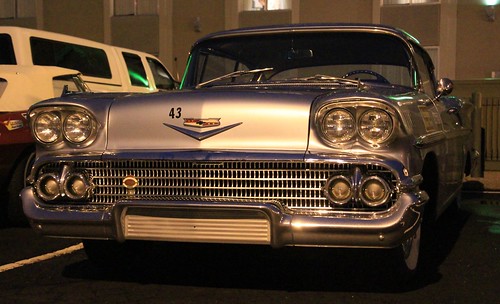 chevrolet night chrome grille participant 2door 1958chevyimpala sunsethillsmo greatrace2015