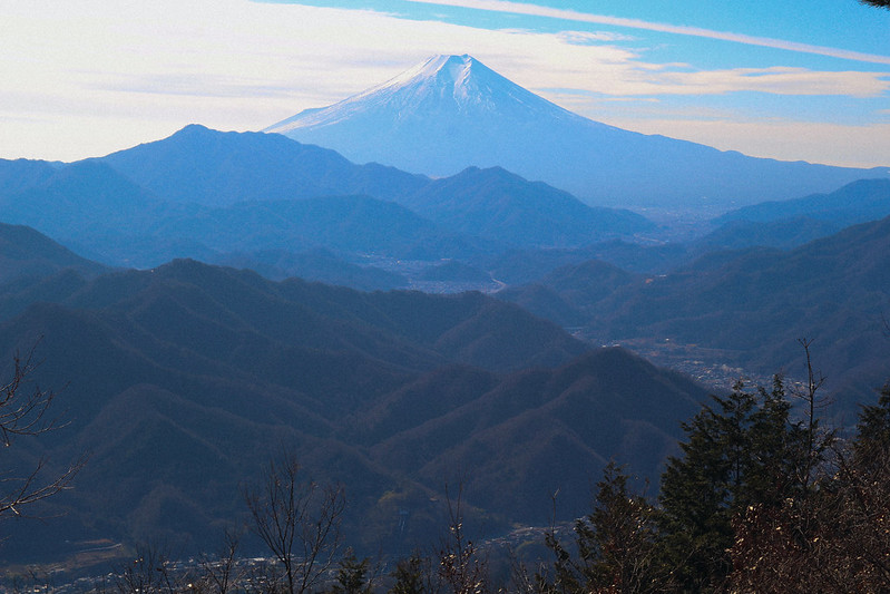 百蔵山から見える富士山