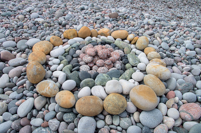 Beach-pebble Artwork, St Columba's Bay