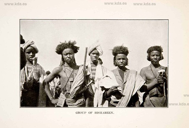 1922 Bishareen Tribe Africa Egypt Desert Ethnic Fashion Indigenous