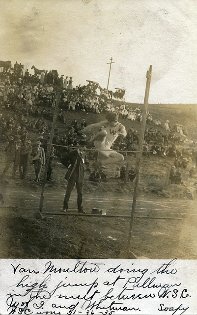 High Jump at Track and Field Meet, Washington State College, 1907 - Pullman, Washington