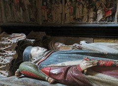 Gisants de Francisco de Villaespasa, chancelier du roi de Navarre Charles III et de son épouse (1421), cathédrale Santa Maria la Blanca (XIIe, XIIIe), Tudèle, La Ribera, Communauté Forale de Navarre, Espagne.
