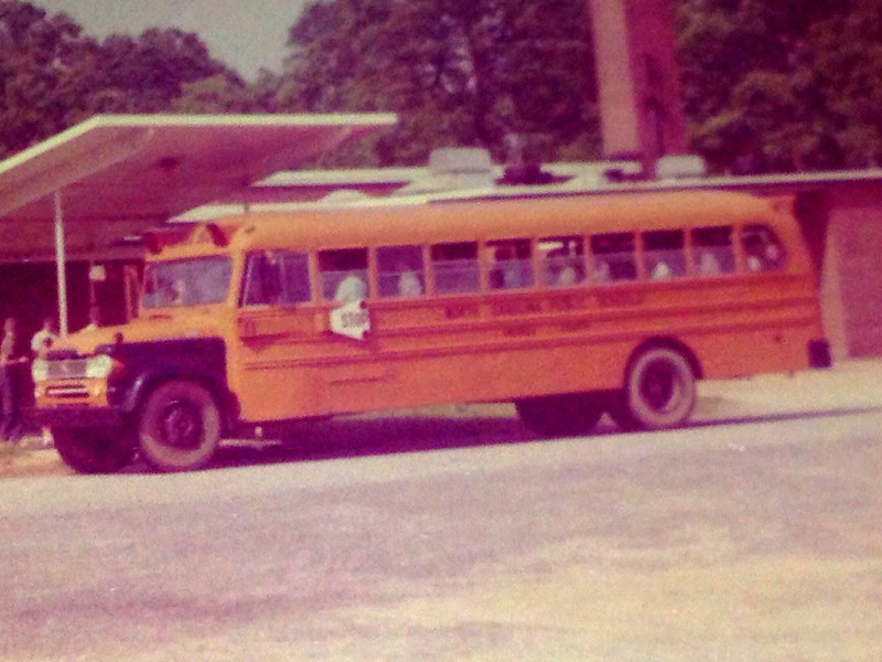 1960 NC School Bus.  BLUE BIRD bus body on Dodge chassis.  Digitized from print.