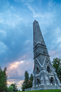 Saratoga Monument at Sunset
