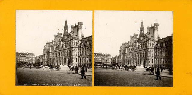 Hôtel de Ville, city hall (stereoscopic view, Paris, France)