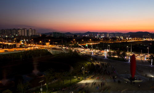 city longexposure sunset people sports lines football stadium soccer games laos southkorea gyeonggido hwaseongsi hyangnam