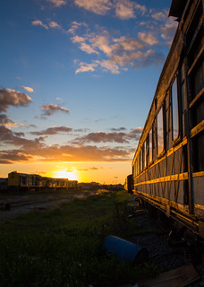 Train at Sunset