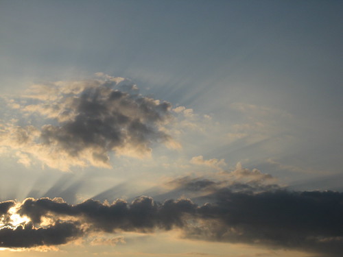 Crepuscular rays at a November sunset by jdmonin, Sunset at Stiglmeier Park, Cheektowaga (IMG_2662)sunset clouds crepuscular stiglmeierpark