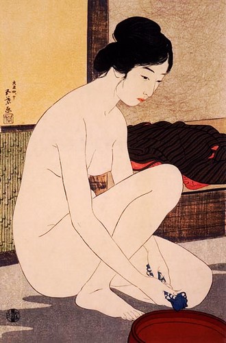 Hashiguchi Goyo (1880-1921) - 1915 Bathing (The National Museum of Modern Art, Tokyo, Japan)