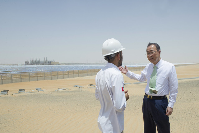 Secretary-General Visits Shams Solar Power Plant, Abu Dhabi