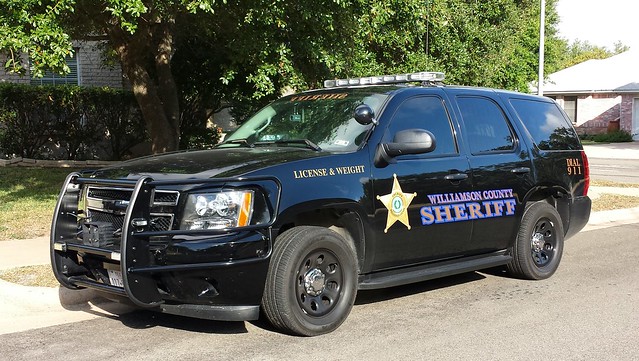 Williamson County, TX Sheriff License and Weight Chevy Tahoe PPV