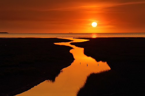ocean light sunset sea sun nature water silhouette canon river landscape bay stream 夕陽 lowkey 日落 高美溼地 6d 河流 黃昏 24105mm canonef24105mmf4lisusm 出海口