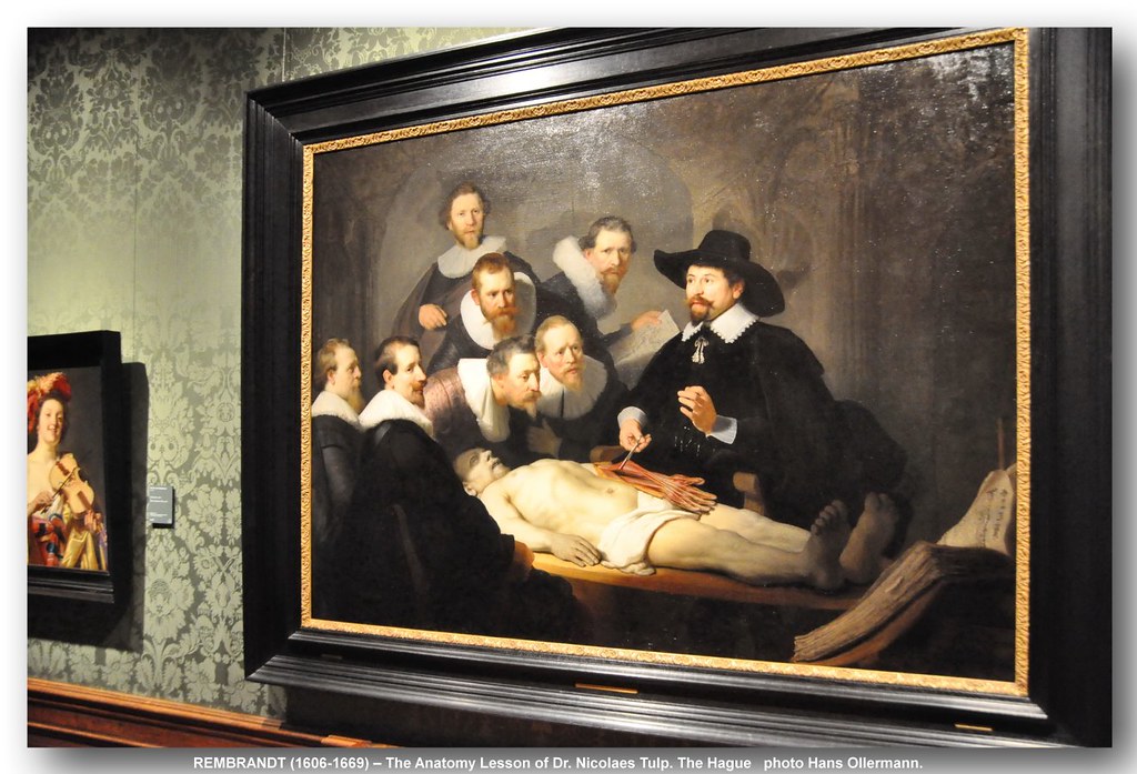 REMBRANDT (1606-1669) – The Anatomy Lesson of Dr. Nicolaes Tulp. The Hague   photo Hans Ollermann.
