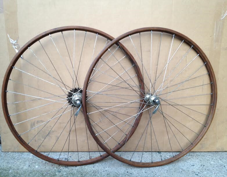 Cerchi legno bici epoca vintage 1, Coppia cerchi legno orig…