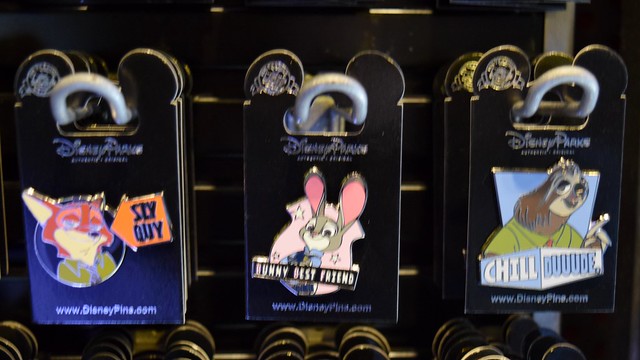 Disneyland Visit 2016-12-18 - Tomorrowland - LGM Command Store - New Pins - Zootopia Nick, Judy and Flash