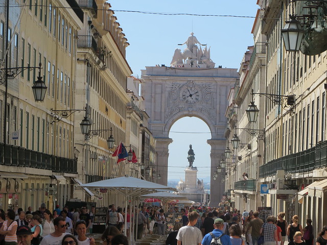 Lissabon Rua Augusta Mit Blick auf Arco da Rua Augusta