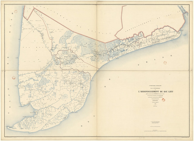 1896 Plan topographique de l'arrondissement de Bac-Lieu