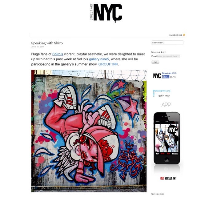 Check out interview with #Shiro on today's post on StreetArtNYC.org