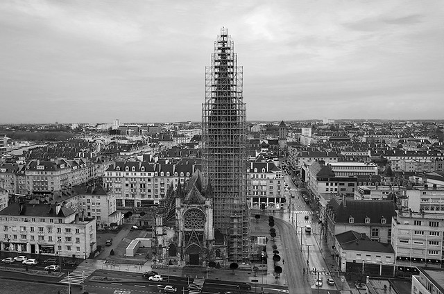 Restauration du clocher de l'église Saint-Pierre de Caen (Calvados-FR)