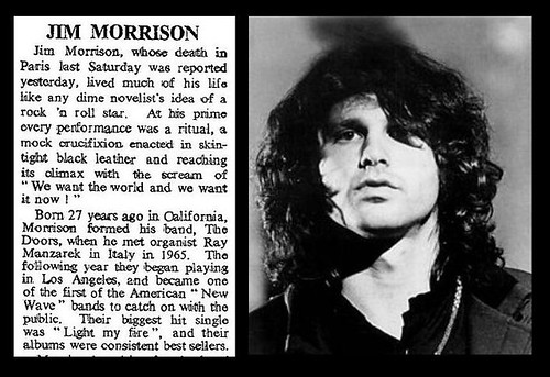 3rd July 1971 - Death of Jim Morrison by Bradford Timeline. 