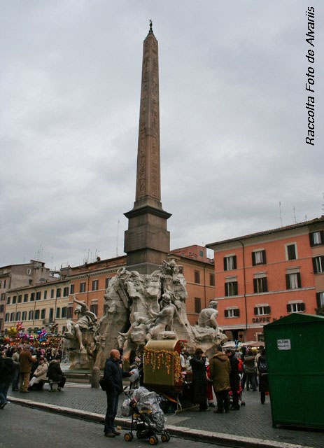 1850 ca 2006 Piazza Navona fontana dei Fiumii d