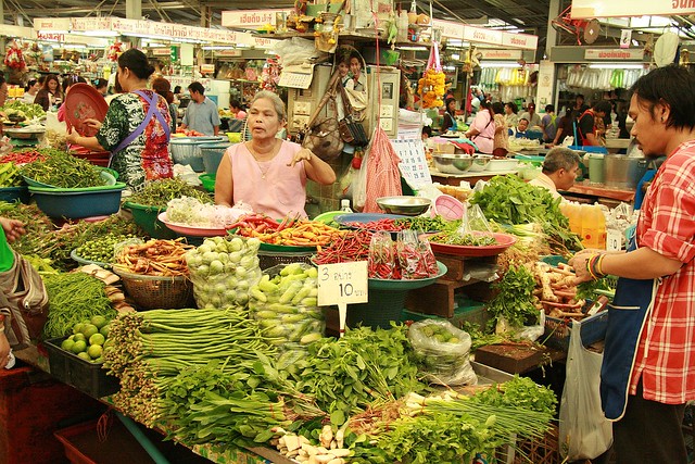 veggies at the fresh food market