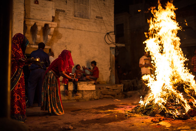 The Evening of Bonfires, the holi festival