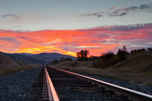 railroad cloud colors train sunrise montana jens signal mrl montanaraillink
