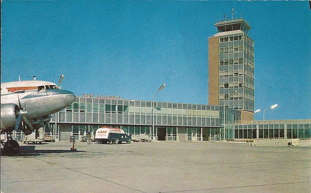 Port Columbus Airport (CMH) postcard - circa late 1950's