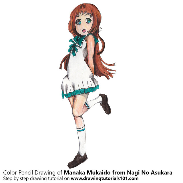 Manaka Mukaido from Nagi No Asukara with Color Pencils [Ti…