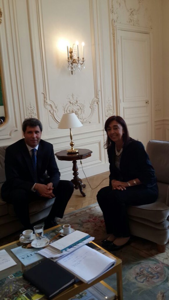 2014-09-05 Uñac con embajadora argentina en Francia