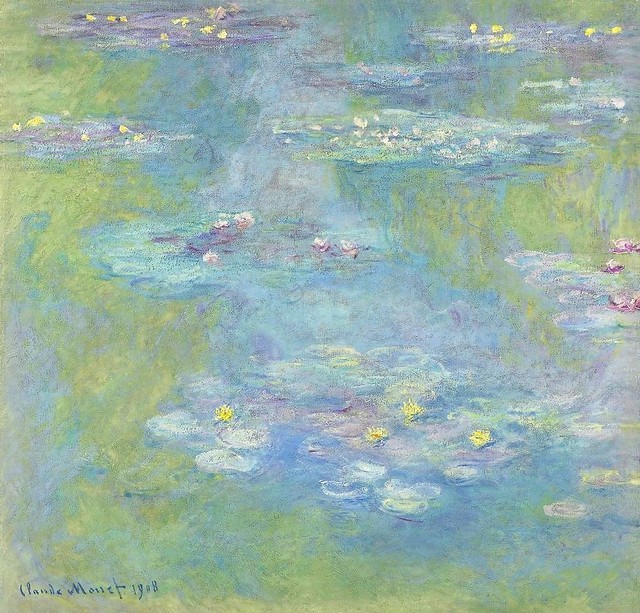 1907-1908 Claude Monet Waterlilies(private collection(90 x 92 cm)