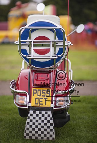 Back View of Vintage Scooter - Dundee Motor Show - Baxter Park - Dundee Scotland