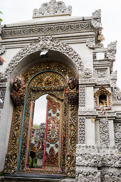 Entrance to a courtyard shrine, Ubud, Bali