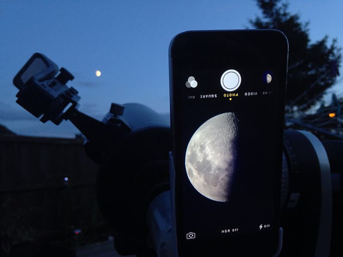 The moon taken with 90mm skywatcher and iPhone 5s , the se… Flickr