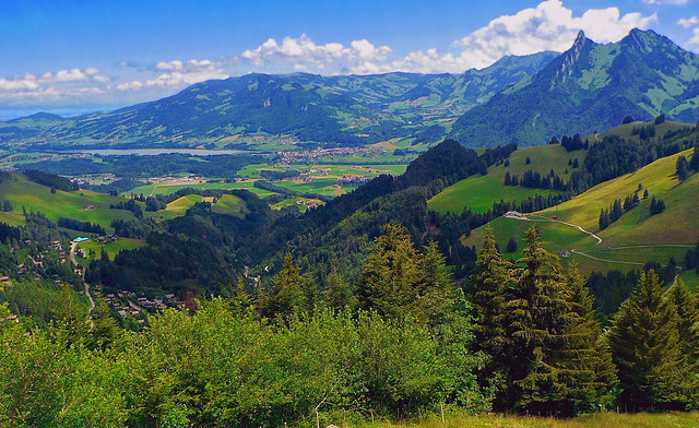 SWITZERLAND - Landscape seen from Moléson